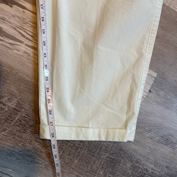 YMC Pleated Cotton Trousers Pale Green High Rise Wide Leg Pants L - Picture 10 of 10